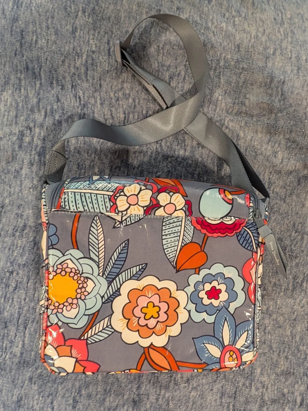 Vera Bradley Gray Tropical Evening Insulated Lunchbox